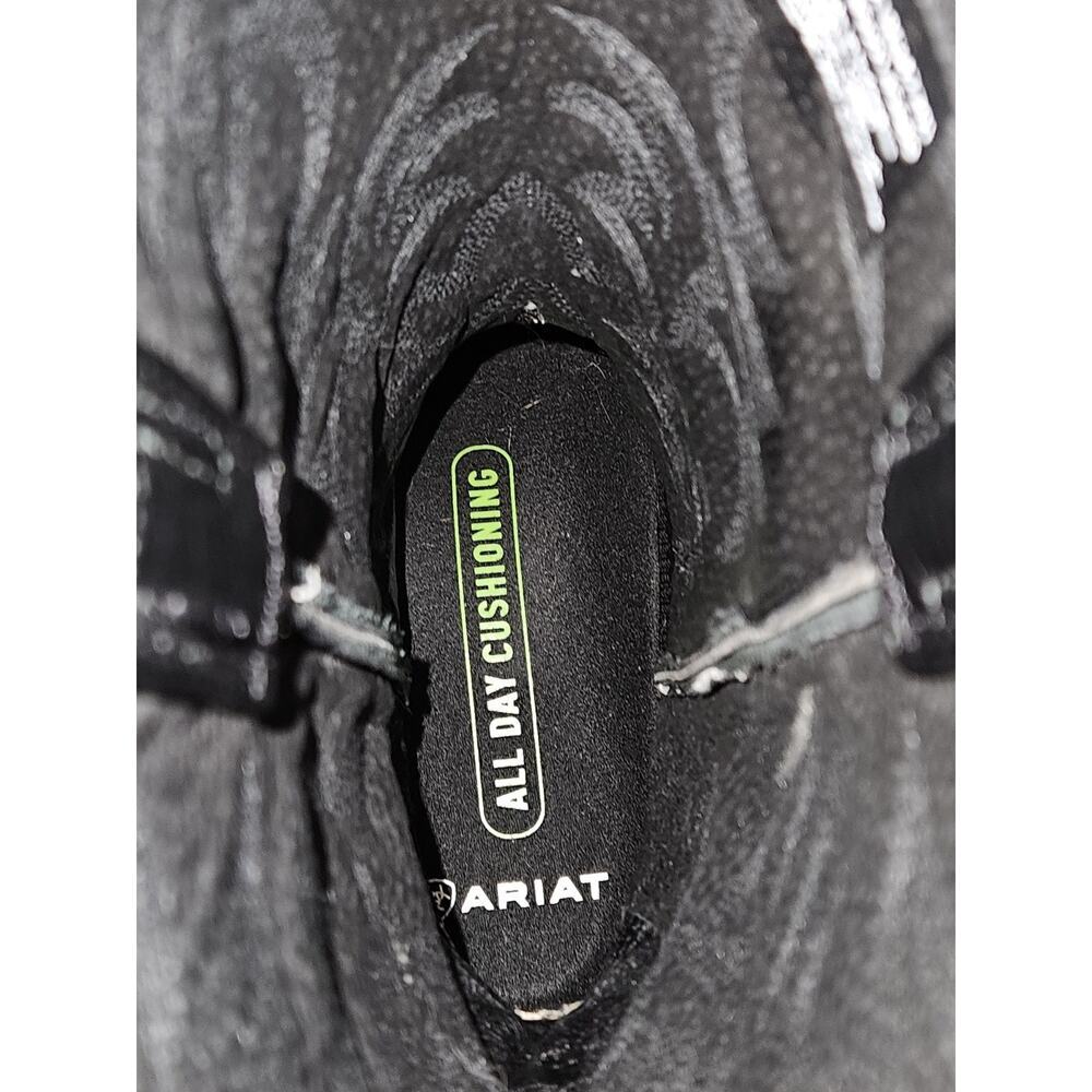 Ariat Men's Heritage Western R Toe Black Deertan Boots 10002218 Size 8.5D EUC - Picture 7 of 10